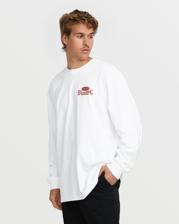 Billabong Double Spread OG Long Sleeve Tee - White