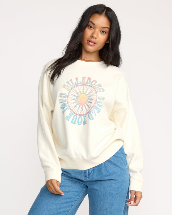 billabong Echo Crewneck Sweatshirt - Salt Crystal