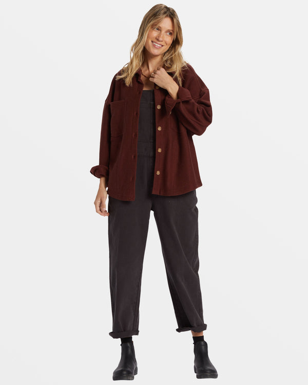 Billabong Everytime Oversized Shacket - Choc Chip