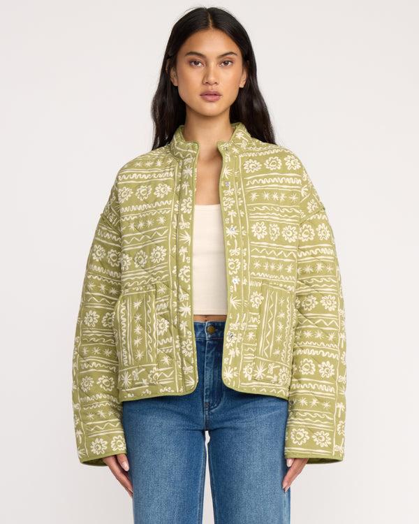Billabong Folk Story Jacket - Green Tea