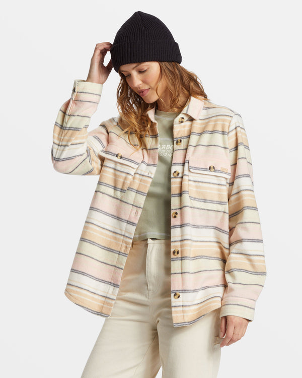 billabong Forge Fleece Flannel - Mountain Rose