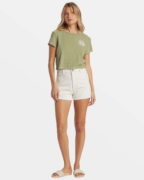 Billabong Free Fall Corduroy Shorts - White Cap