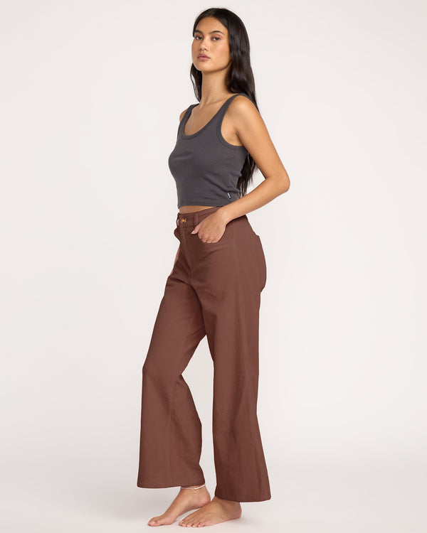 Billabong Free Fall High-Waist Cord Pants - Espresso