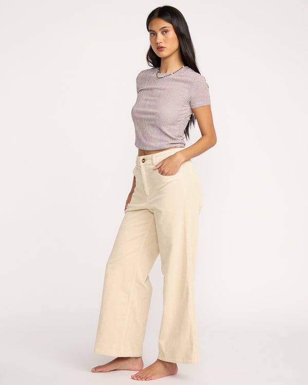 Billabong Free Fall High-Waist Cord Pants - Whitecap
