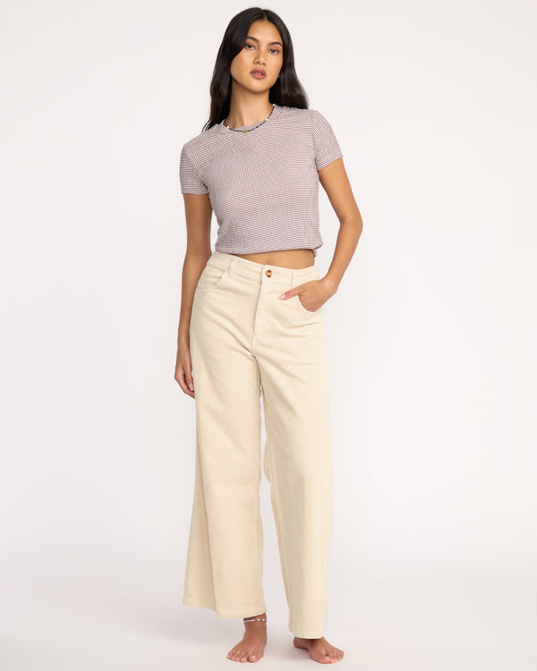 Billabong Free Fall High-Waist Cord Pants - Whitecap