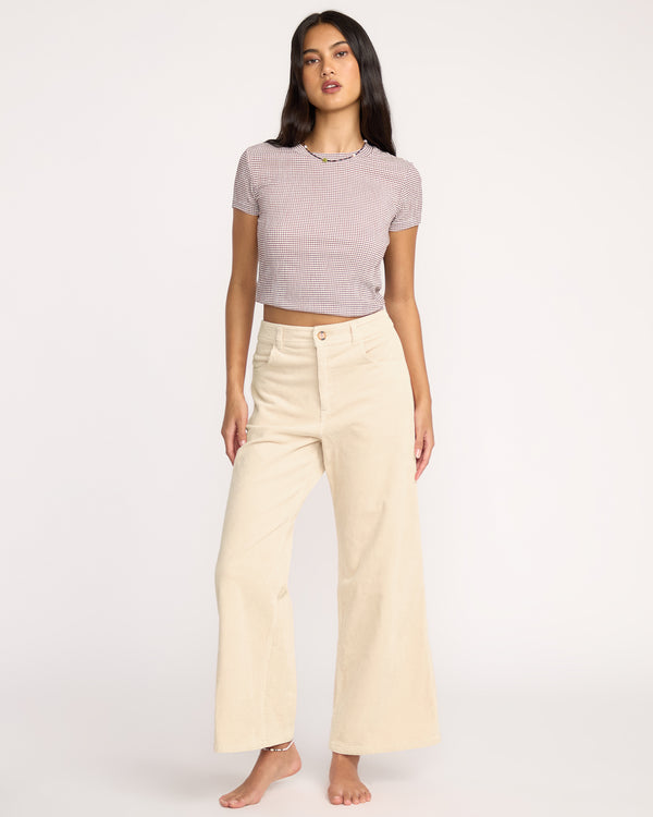billabong Free Fall High-Waist Cord Pants - Whitecap
