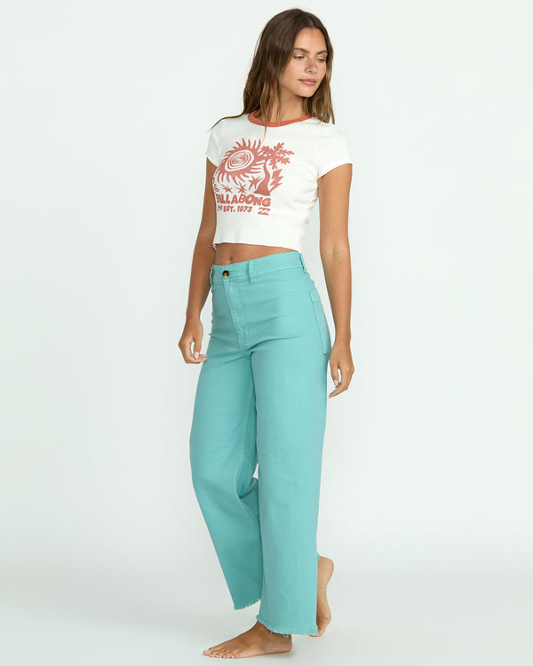 Billabong Free Fall High-Waist Pants - Misty Blue