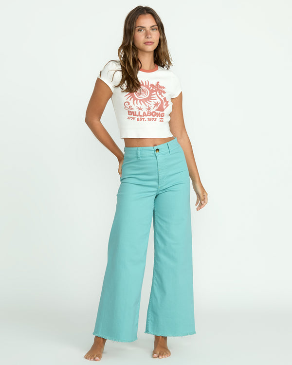 billabong Free Fall High-Waist Pants - Misty Blue