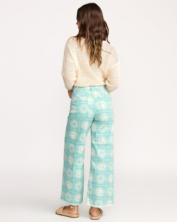 Billabong Free Fall Printed Twill Pants - Misty Blue
