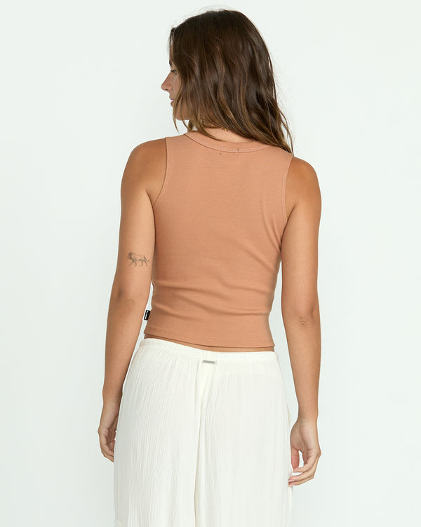 Billabong Fun Times Knit Tank - Rose Brown