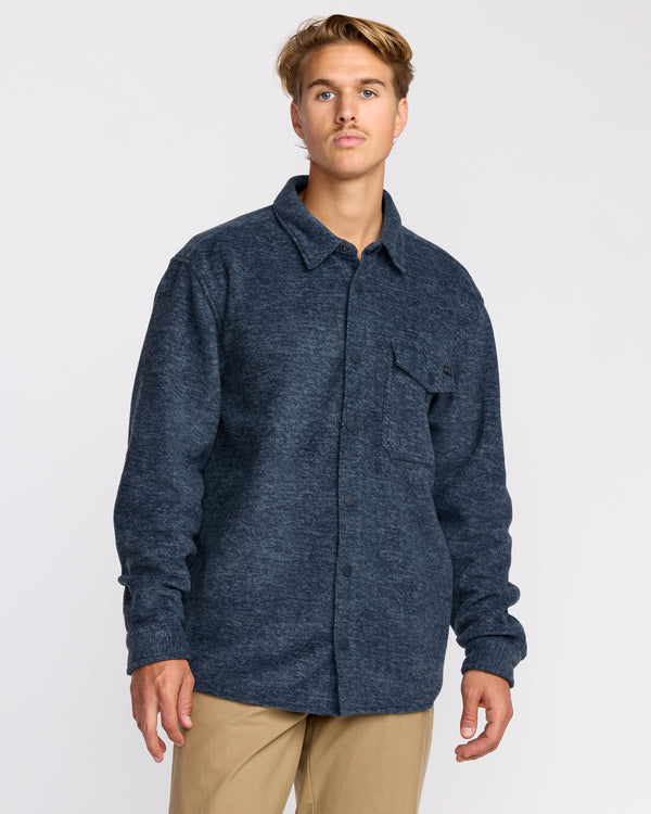 billabong Furnace Long Sleeve Flannel Shirt - Navy