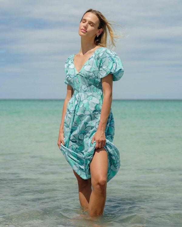 billabong Go Coastal Midi Dress - Blue Bird