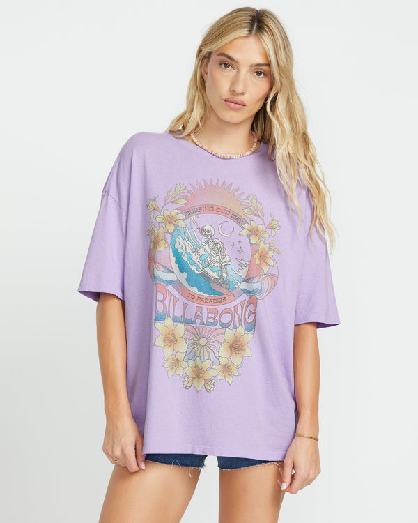 billabong Goes Around Here Tee - Peaceful Lilac