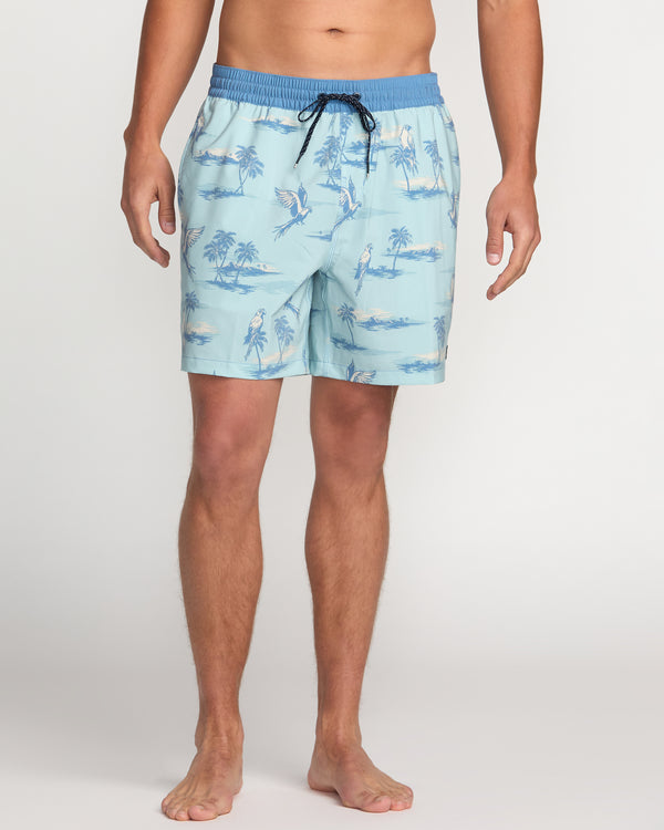 billabong Good Times Laybacks 16" Trunks - Dusty Blue