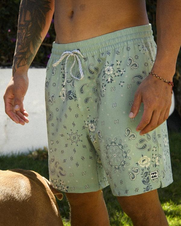 billabong Good Times Laybacks 16" Trunks - Mist Green