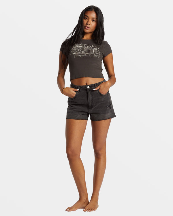 Billabong High Tides Denim Shorts - Fade To Black