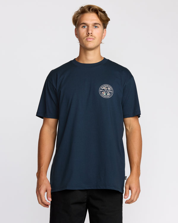 billabong Hollow Premium Short Sleeve T-Shirt - Navy