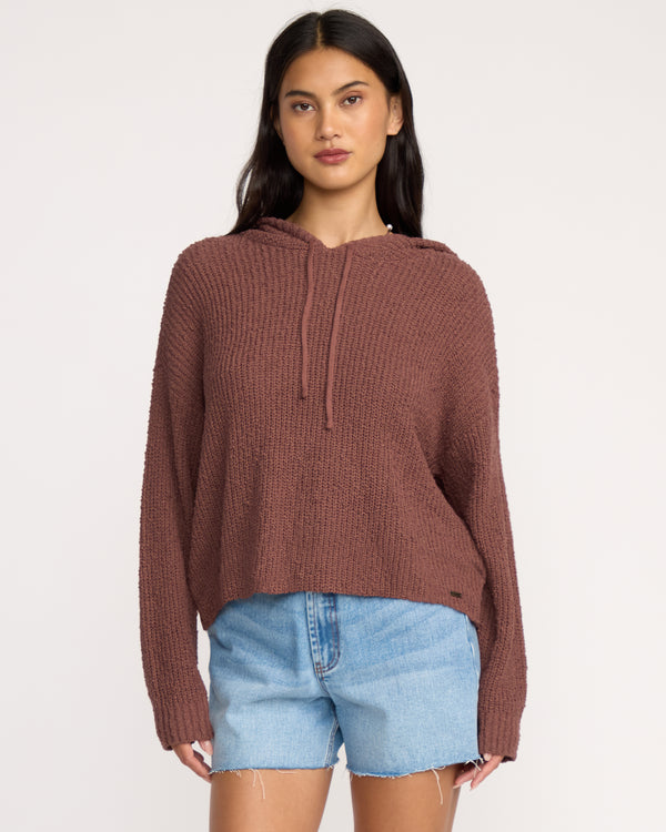 billabong Hot Beachin Hooded Sweater - Espresso