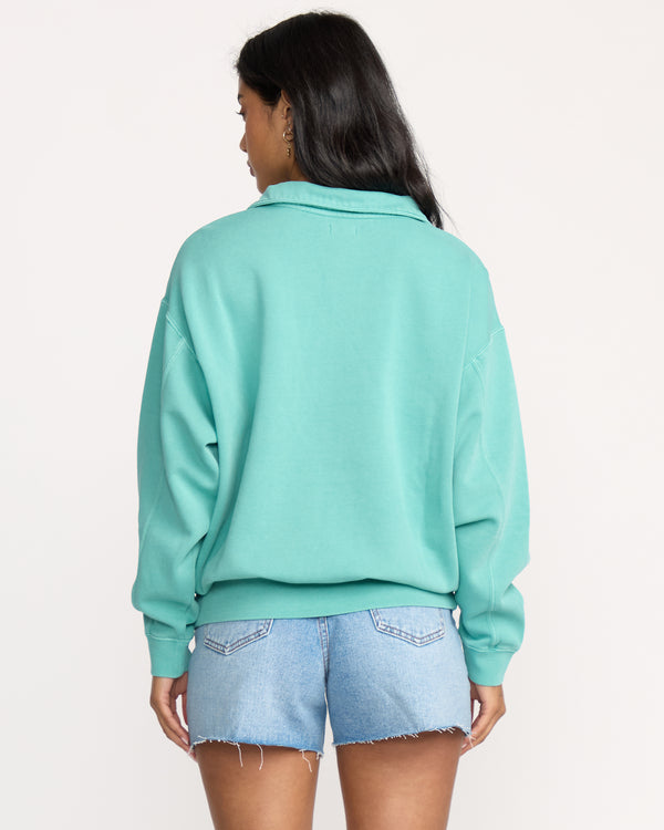 Billabong Hula Half Zip Sweatshirt - Blue Bird