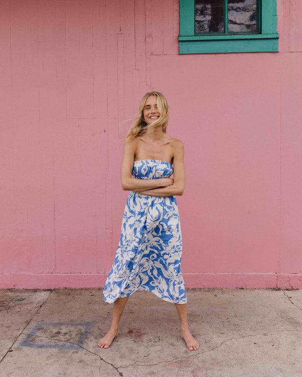 billabong In The Sky Midi Dress - True Blue