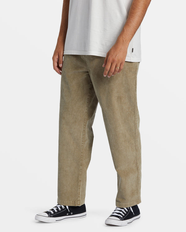 Billabong Larry Elastic Waist Corduroy Pants - Dune