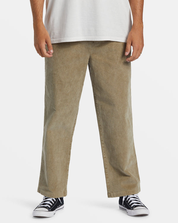 billabong Larry Elastic Waist Corduroy Pants - Dune