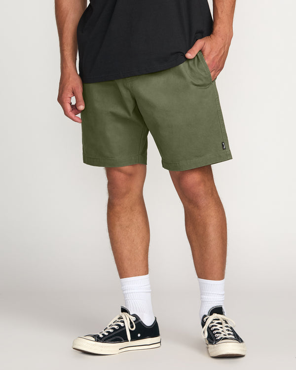 Billabong Larry Laybacks 19" Twill Shorts - Olive