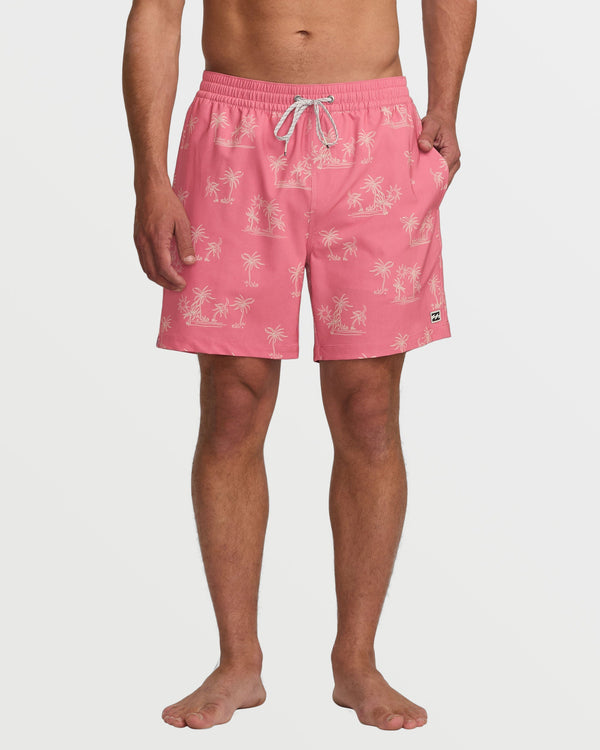 billabong Lineup Laybacks 16" Trunks - Dusty Pink