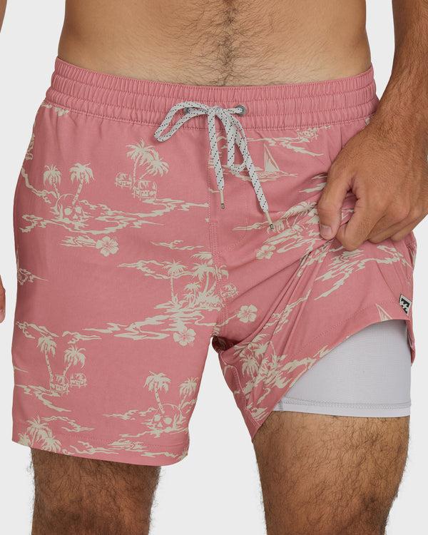 Billabong Lineup Laybacks 16" Trunks - Dusty Rose