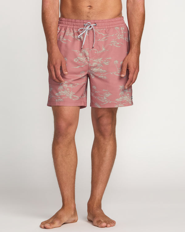 billabong Lineup Laybacks 16" Trunks - Dusty Rose