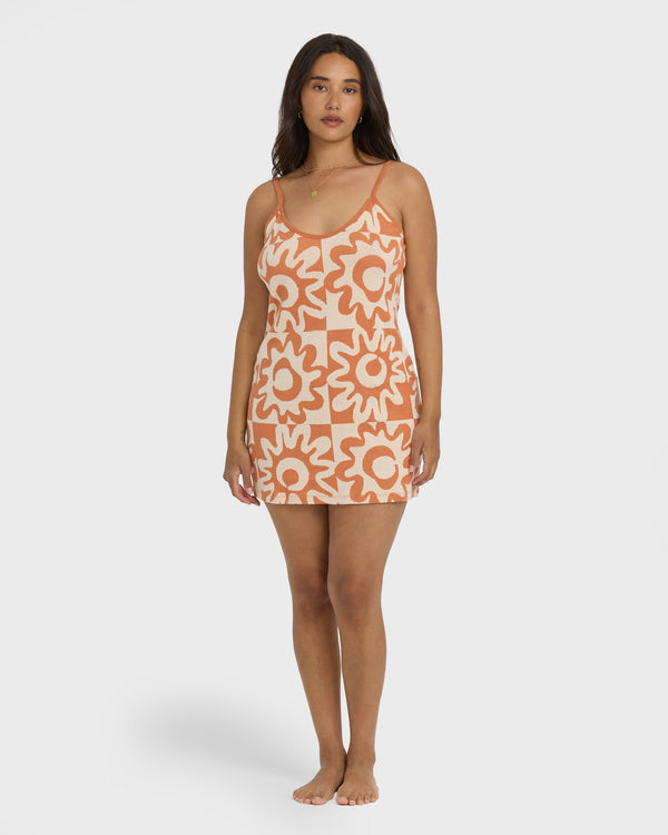 billabong Lost Waves Knit Mini Dress - Sunburnt