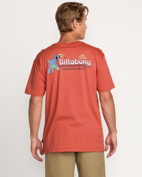 Billabong Lounge Premium Tee - Washed Red
