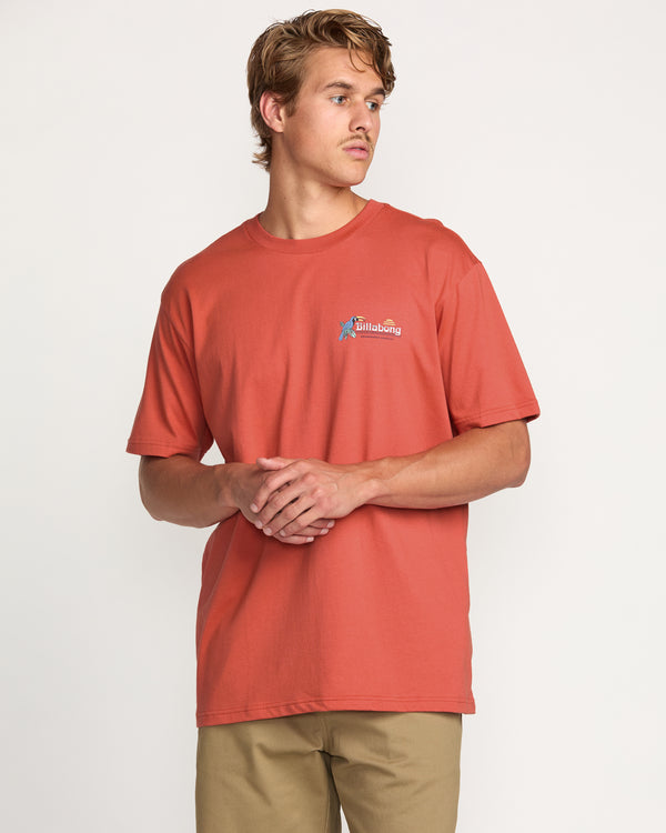 billabong Lounge Premium Tee - Washed Red