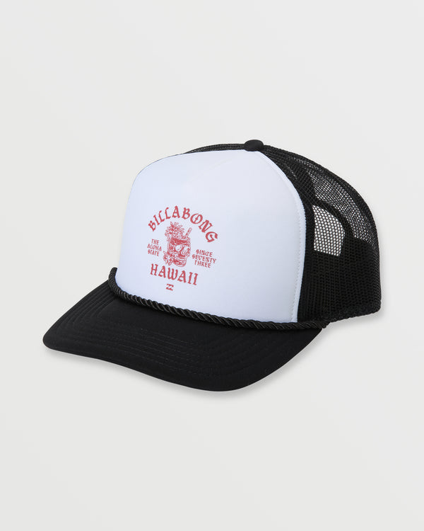 billabong Mai Tai Hi Foam Trucker Hat - Black White