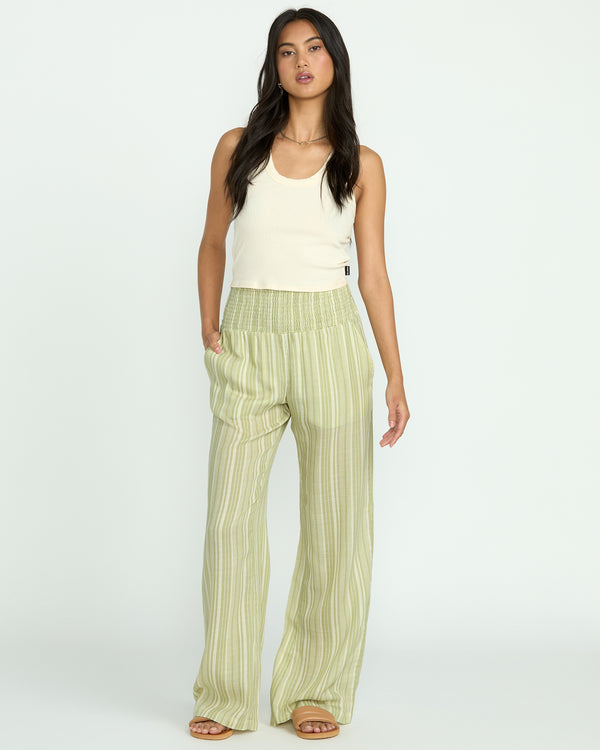billabong New Waves 2 Elastic Waist Pants - Avocado