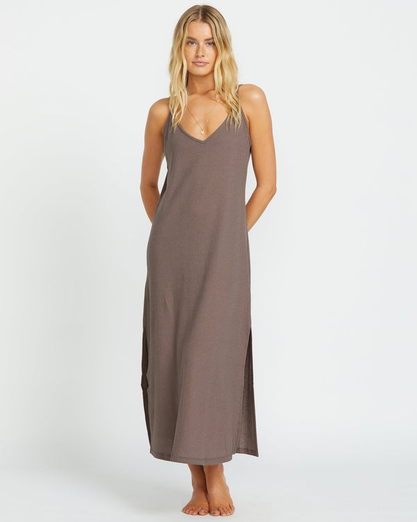 billabong Night Waves Midi Dress - Kona