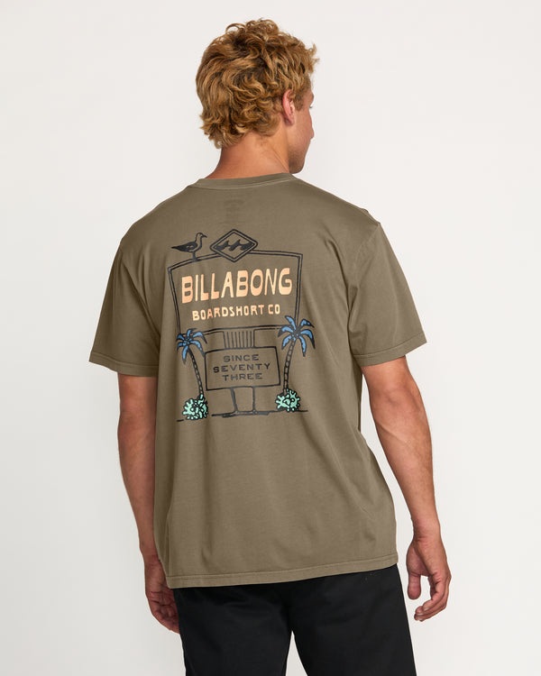 Billabong No Vacancy Premium Wave Wash Tee - Brown