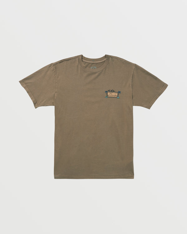 Billabong No Vacancy Premium Wave Wash Tee - Brown