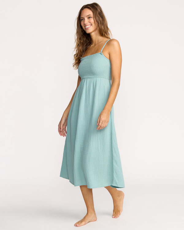 Billabong Off The Coast Dress - Blue Fog