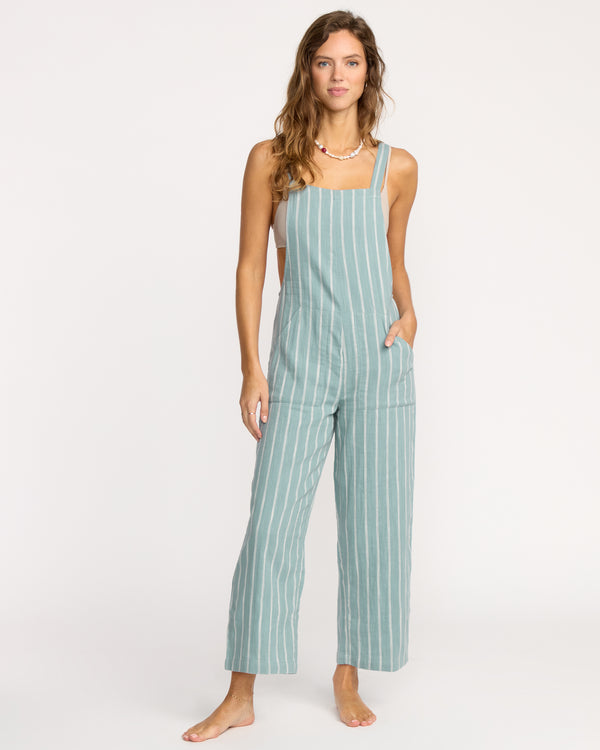 Billabong Pacific Time Jumpsuit - Blue Fog