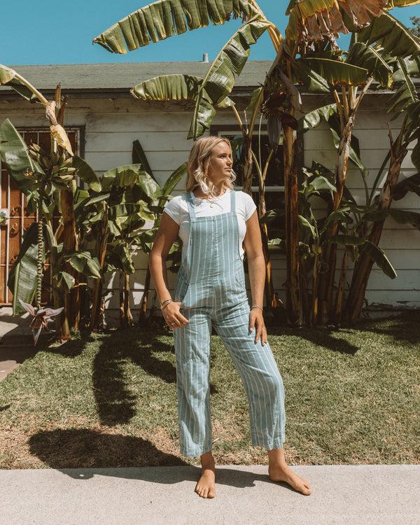 billabong Pacific Time Jumpsuit - Blue Fog