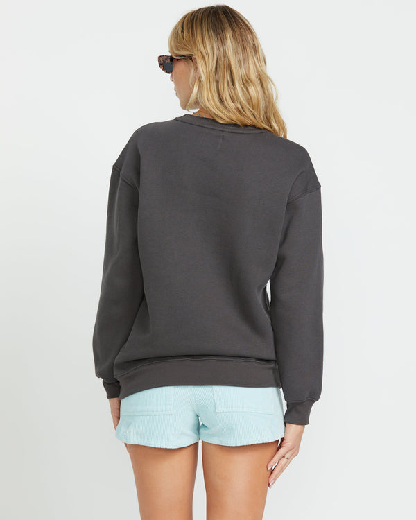 Billabong Palm Classics Crew Sweatshirt - Off Black