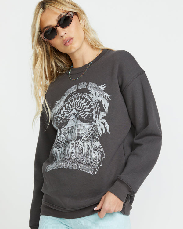 Billabong Palm Classics Crew Sweatshirt - Off Black
