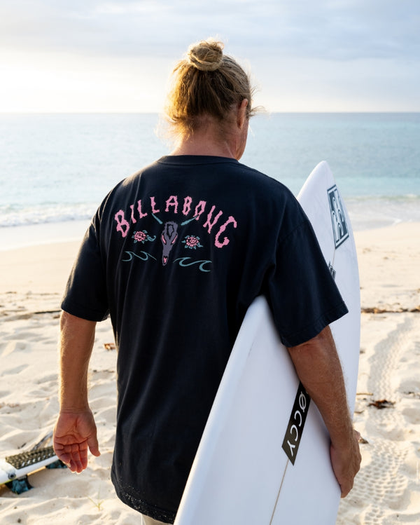billabong Raging Bull Regular Tee - Washed Black