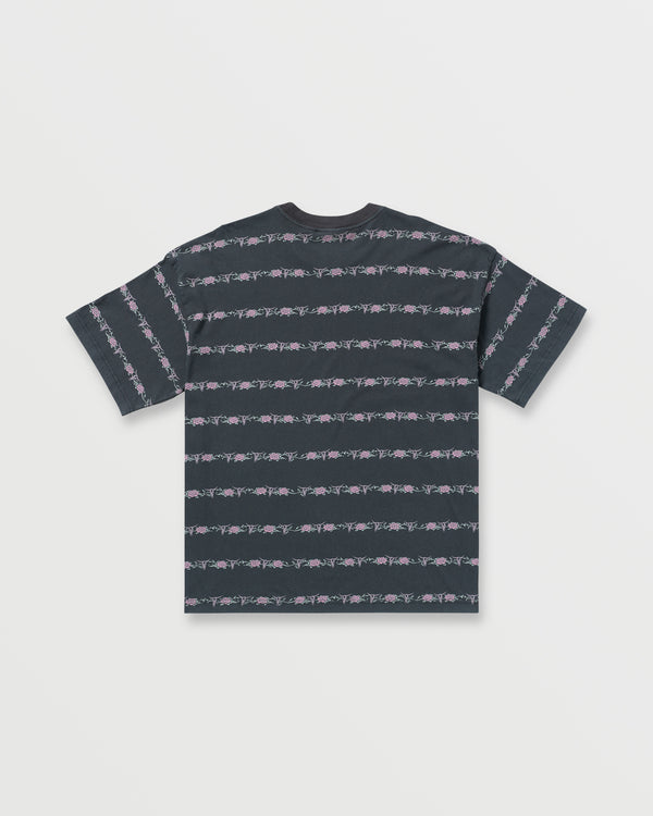 Billabong Raging Bull Stripe Tee - Washed Black