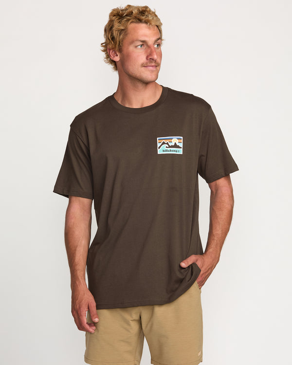 billabong Range A/Div Tee - Chocolate