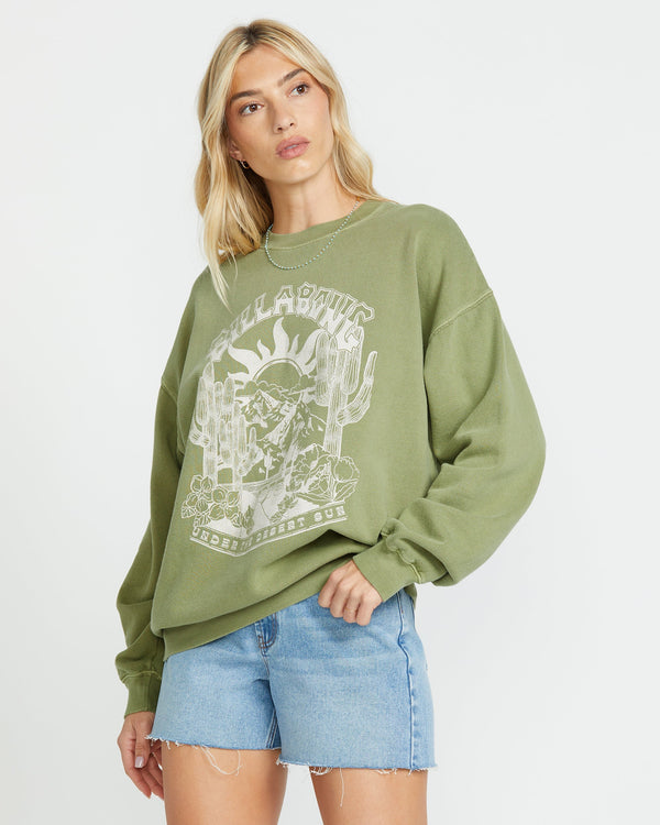 Billabong Ride In Crew Sweatshirt - Avocado