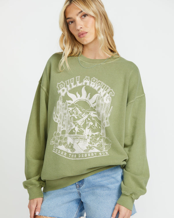Billabong Ride In Crew Sweatshirt - Avocado
