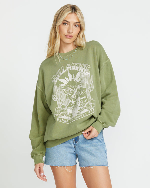 billabong Ride In Crew Sweatshirt - Avocado