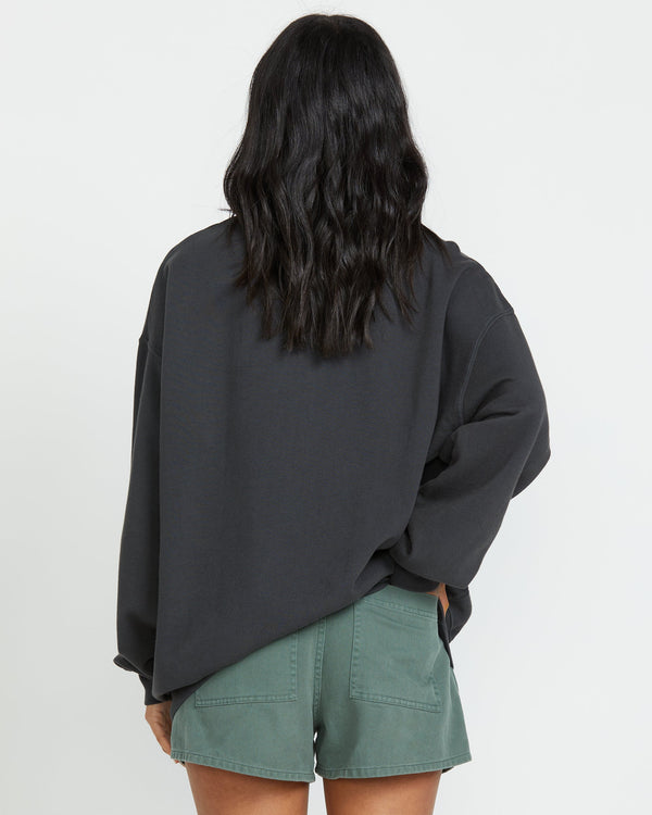 Billabong Ride In Crew Sweatshirt - Black Sands